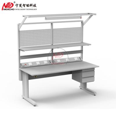 China EUROPEAN Hot Selling Cheap ESD Fixed Height Workbench With Double Drawer for sale