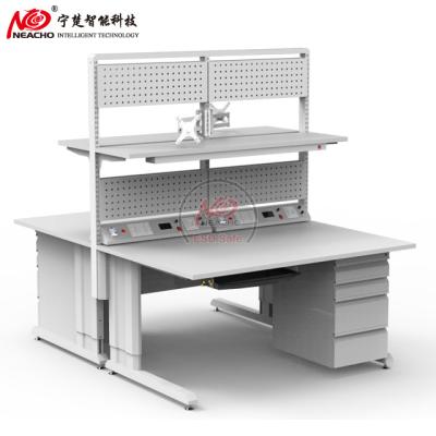 China EUROPEAN hot selling cheap adjustable height ESD steel workbench with four configuration drawer for sale