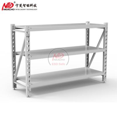 China Cheap EUROPEAN hot selling ESD support heavy duty fix height steel workbench with double drawer for sale