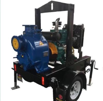 China Building material shops high flow diesel engine water pump for irrigation or sewage, self-priming pump for sale