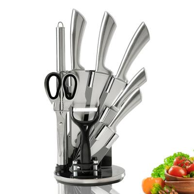 China 9pcsHigh quality sustainable knife set stainless steel kitchen tools household fruit sharp scissors sharpening for sale