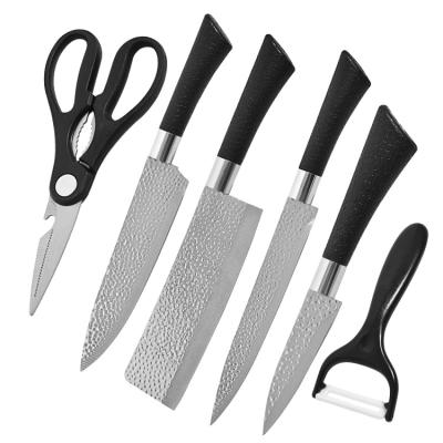 China Sustainable PP Handle 3cr13 Stainless Steel Mirror Blade 6pcs Sharp Knife Sets Kitchen Knife Set for sale