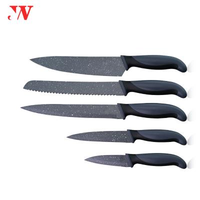 China Durable Custom Knives Kitchen Accessories Polyethylene Handle Stainless Steels Knife Set Set for sale