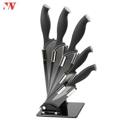 China Viable with acrylic holder with pp handle handmade kitchen knife set knife set with block kitchen set knife for sale