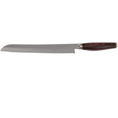 China High Quality Wooden Handle Ham Manual Forging Slice Straight Viable Edge All Steel Single Bread Knife for sale