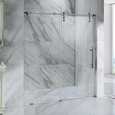 China Modern Popular Design Roller Set Bathroom Sliding Glass Shower Doors for sale