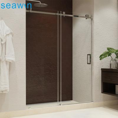 China Modern High Standard Sliding Glass Shower Door Hardware Handles Sliding Tempered Glass Shower Door for sale