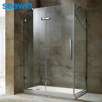 China Modern Wholesale #304 Stainless Steel Hardware Tempered Glass Hinge Shower Enclosure for sale