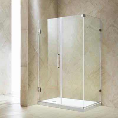 China Modern Hotel Project Chrome Tempered Glass Bathroom Rectangle Shower Enclosure for sale