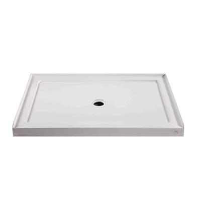 China High Quality Scratch And Stain Resistant Acrylic Home Used Base Modern Center Rectangle Bath Cubicle Acrylic Bath Drain Shower Trays for sale