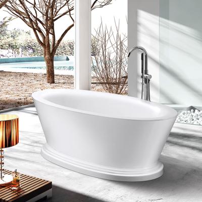 China High Quality Scratch And Stain Resistant Acrylic Unique Design Concise Freestanding Indoor Acrylic Soaking Bathtub for sale