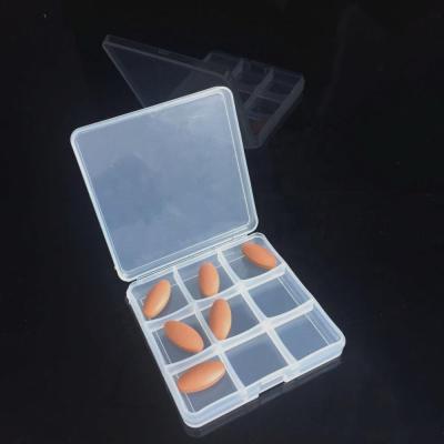 China Wholesale New Design 9 Compartment Box Clear Plastic Pill Box for sale