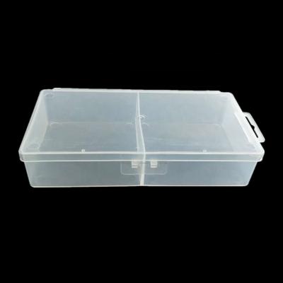 China 2 Compartments Recyclable Adjustable Plastic Packaging Screw Box Storage Box For DIY Tool With Hook for sale