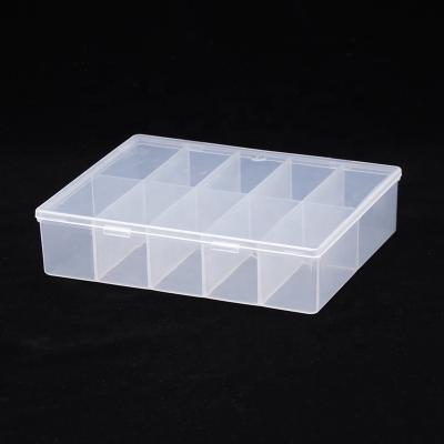 China Hinged Eco-Friendly Plastic Fishing Tackle Box Box 10 Compartment Storage Plastic Case Fishing Tackle Box for sale