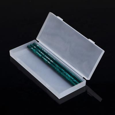 China Matte Hinged Box Plastic Pencil Case Matte Hard Plastic Pencil Case Pen Case for sale