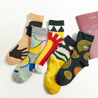 China The new autumn and winter QUICK DRY socks tend Art Cotton Socks Skateboard Socks English for sale