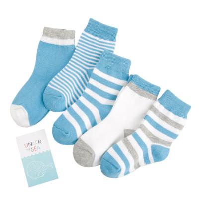 China New Anti-slip Striped Children's Socks Cotton Children's Breathable Socks For Newborns for sale