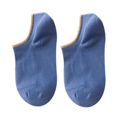 China Wholesale Comfortable Men's Socks Knitted Solid Color Boat Socks for sale