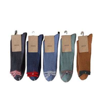 China Wholesale New Design High Quality Jacquard Antibacterial Printing Plain Custom Made Cotton Men's Long Socks Crew Socks for sale