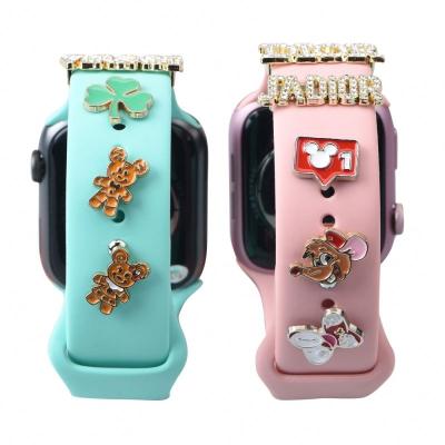 China Alloy Watch Band Charms Decorative Ring For Apple Watch Band Fasten Creative Decorative Studs Watch Band Accessories For iWatch Strap for sale