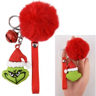 China Grinch portachiavi en goma llavero design metal logo key chain 3d keychains pvc keychains custom keyring key chain with logo for women for sale