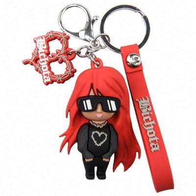 China Wholesale 2022 Hot Sale Promotion Gift Key Chain Souvenir Amazon No Key Chain Eco-Friendly Customized Minimum ODM Bad Bunny Keychain Custom Soft Karol G For Gift for sale