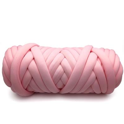 China Tube Yarn Cat Net And Bulky Blanket Material Knit 100% Polyester Tube Yarn for sale