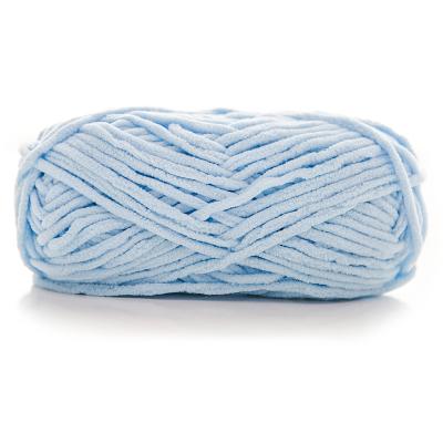 China Super Bulky Soft Dyed Spun Anti-bacteria Polyester Chenille Yarn For Hand Knitting for sale