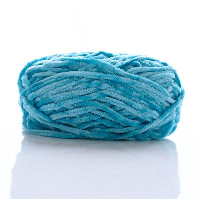 China Hot Selling Polyester 0.8NM Soft Chunky Filament Chenille Abrasion-Resistant Knitting Yarn For Cloth And Scarf for sale