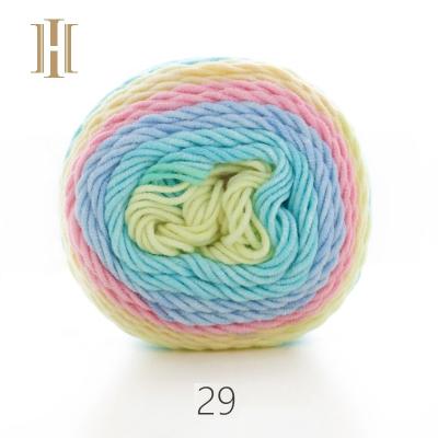 China New Product Rainbow Color Chinese Cotton Yarn Abrasion-Resistant Acrylic Blended Yarn for sale