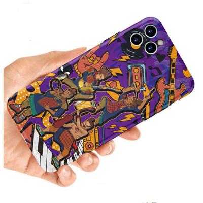 China Anti-fall Guochao cartoon animation mobile phone case luxury liquid silicone mobile phone waterproof case for sale