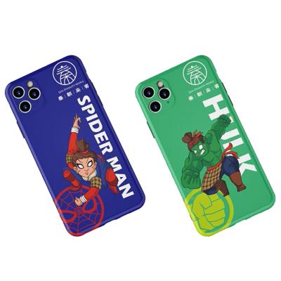 China Cultural and creative super terracotta silicone anti-fall liquid waterproof phone cartoon phone case for sale