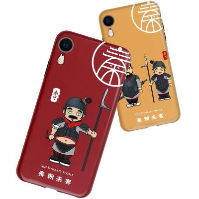 China Cartoon Waterproof Liquid Terracotta Mobile Phone Case Anti-drop Silicone Anti Drop Cell Phone Case for sale