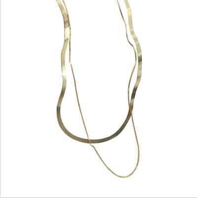 China Casual/Sporty 925 Sterling Silver Snake Bone Chain Necklace Custom Insist Personality Fashionable Temperament Wild Clavicle Double Layered Chain for sale