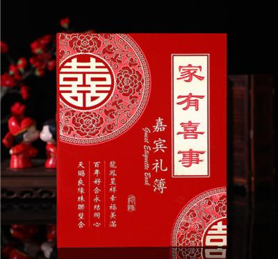 China Ceremony Guest Book Gift Book Wedding Gift with Lattice Guest Book Wedding Registry Wedding Supplies SSC-95 for sale