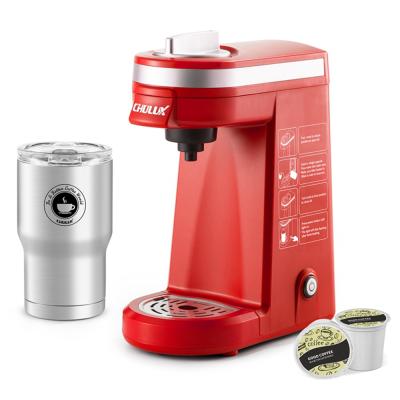 China Compatible Single Serve Coffee Machine Single Serve Coffee Maker Brewer with K-Cup Capsule, Red Color Machine, Mini Coffee Machine Comes for sale