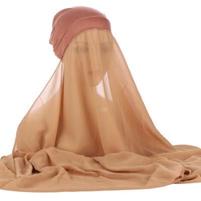 China 2021 High Quality Fashion Hot Selling Hijab Inner Hat Under Scarf Solid Color Malay Headscarf GUS05 for sale