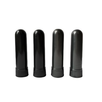 China Health Care Products Factory Price Plastic Black Color Inhaler Nasal Sticks With Cotton Wicks for sale