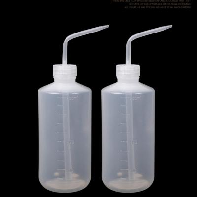 China food & Beverage Packaging 250ML 500ml Lab Function Pharmaceutical Plastic Squeezable Wash Bottle With Bent Nose Curved Mouth Dispenser Bottles for sale