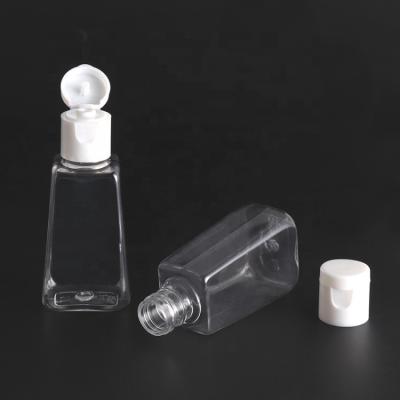 China BEAUTY PACKAGING Small Refillable Trapezoidal Disposable Empty Plastic Squeeze Bottles 30ml With Flip Top Cap For Liquid Hand Wash for sale