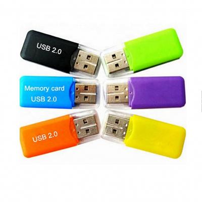 China Portable High Quality Mini Simple Design USB 2.0 Memory Card Reader For Micro TF SD Card for sale