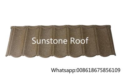 China Africa popular kerala acrylic resin aluminum zinc stone chip coated steel roof tiles /Sunstone roof factory from China for sale