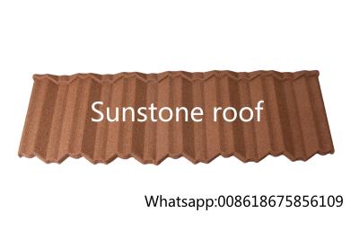 China Most popular stone ctoated metal roof al-zn steel whit colorful stone of shake style for sale