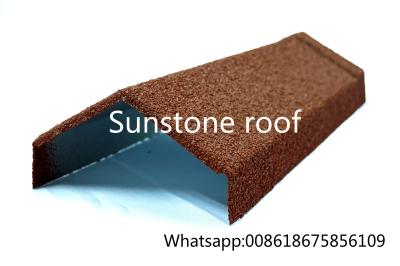 China stone coated metal roofing sheet manufacturer/synthetic resin roof tile/made in China Angle Ridge for sale