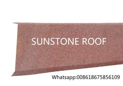 China Economically Roof Sheet Flat Stone Coated Roofing Shake colorful stone chip Metal Roof  Eaves flashing for sale