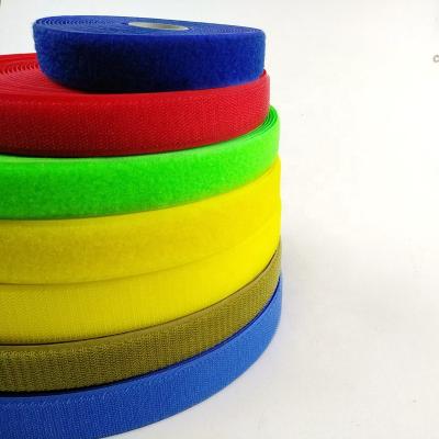 China Viable Sew On Blue Hook And Loop Roll Style Hook Loop Fasteners Tape 20mm 3/4 Inch Wide Contact Fasteners for sale