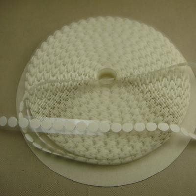 China Self Adhesive 15 Mm X 1000 Pcs White Self Adhesive Hook And Loop Stick On Dots Discs Circles for sale