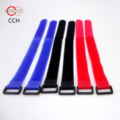 China Sustainable Hook And Loop Strap With Multi Color Nylon Hook Loop Customized Loop Tie 20mm for sale