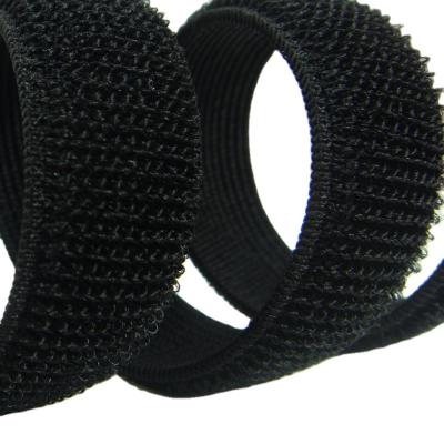 China 20 Mm Nylon Elastic Hook And Loop Fastener Elastic Band Un-napped Elastic Loop Tape for sale