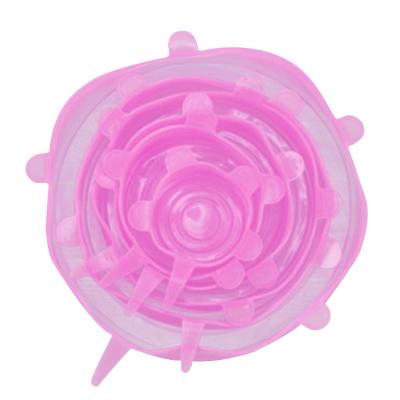 China Non Spill New Design Custom Reusable Clear Silicone Stretch Lids Suction Cup Leakproof Lid for sale